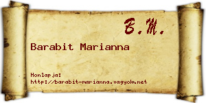 Barabit Marianna névjegykártya